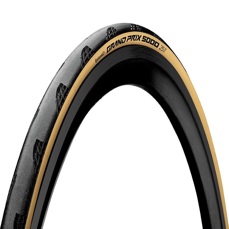 Pneu route continental GP 5000 700x25 Noir/Creme